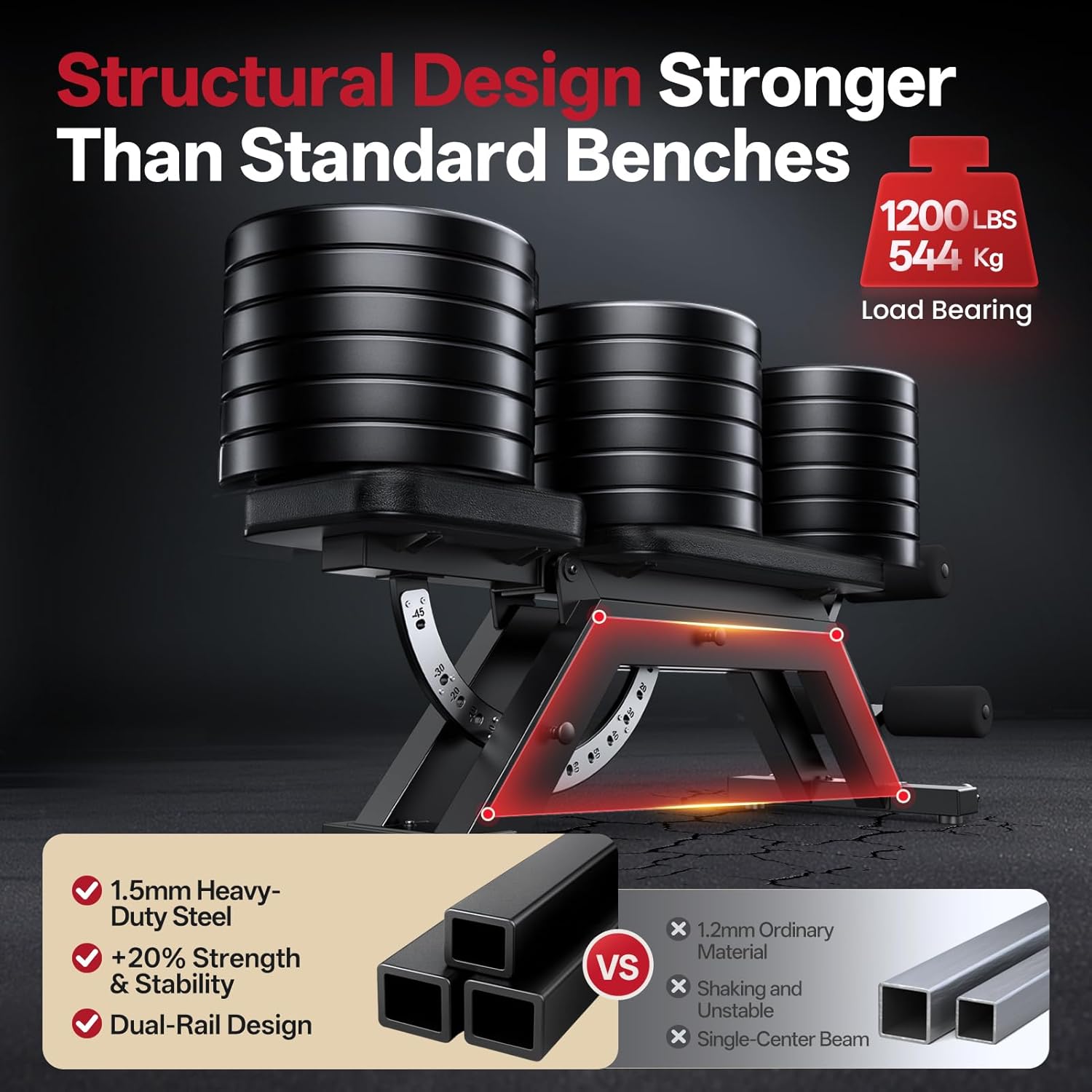 Banc de musculation réglable JOROTO MD70