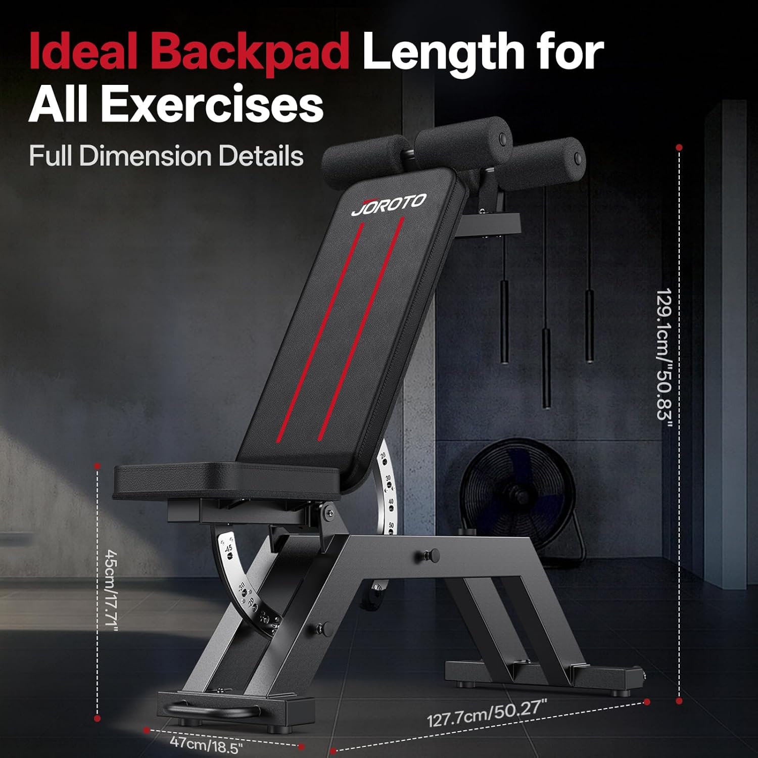 Banc de musculation réglable JOROTO MD70