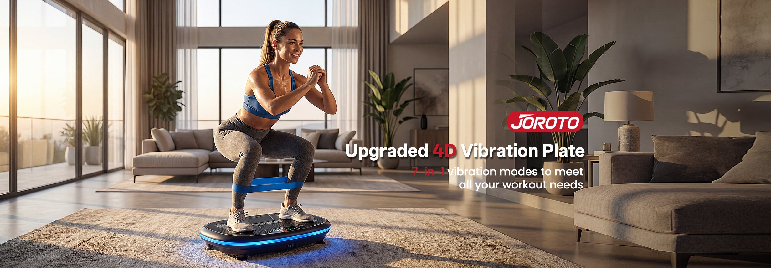 JOROTO JV80 4D Vibration Plate Machine | Triple Motor, 120 Speed