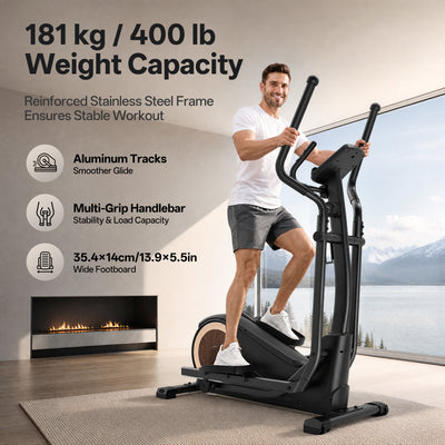 JOROTO JE50 Elliptical Machine – 18" Stride, 400 LB Capacity