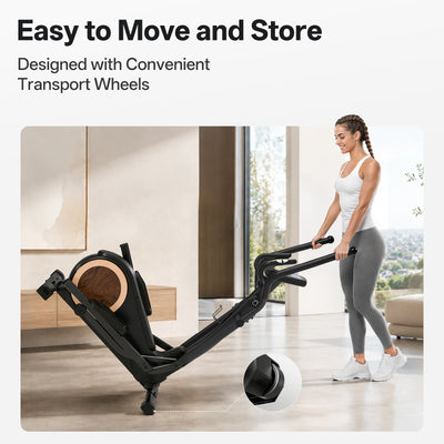 JOROTO JE50 Elliptical Machine – 18" Stride, 400 LB Capacity