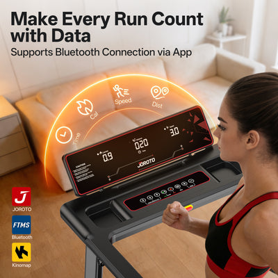 JOROTO F20Pro Folding Treadmill – 2.5 HP, 0.6–7.5 mph, 286 lbs Capacity