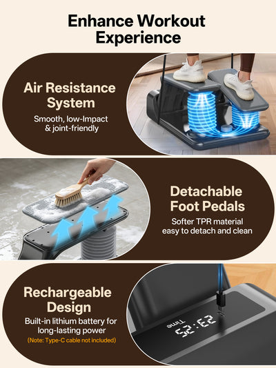 JOROTO JS300 5-Level Adjustable Air Stepper with LED Monitor