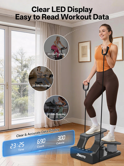 JOROTO JS300 5-Level Adjustable Air Stepper with LED Monitor