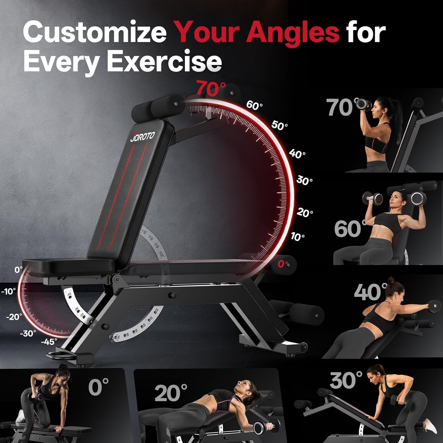Banc de musculation réglable JOROTO MD70